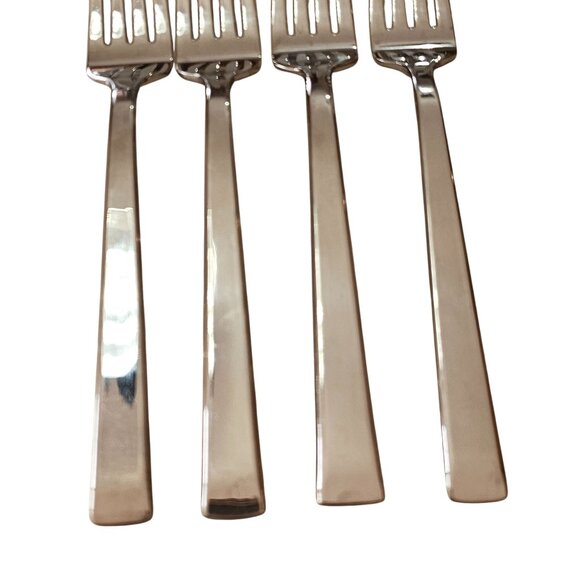 4 Mikasa Pinch Salad Fork 7.75" stainless 18/8 Japan sleek minimalist modern des - Picture 2 of 7